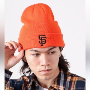 SF Giants Beanie San Francisco Giants - BASIC CUFF KNIT NEON ORANGE